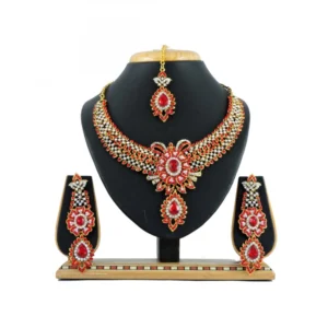 Women's Alloy Necklace set (Red)