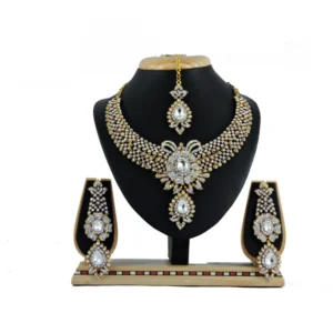 Women's Alloy Necklace set (White)