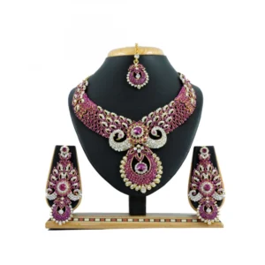 Women's Alloy Necklace set (Pink)