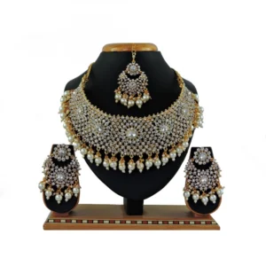 Women's Alloy Necklace set (White)