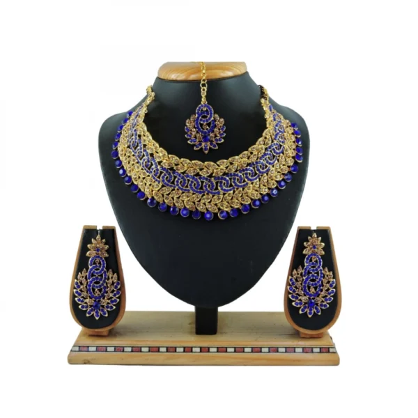Women's Alloy Necklace set (Blue)