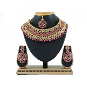 Women's Alloy Necklace set (Pink)