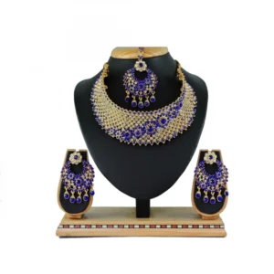 Women's Alloy Necklace set (Blue)