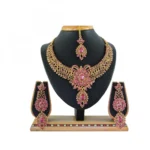 Women's Alloy Necklace set (Pink)