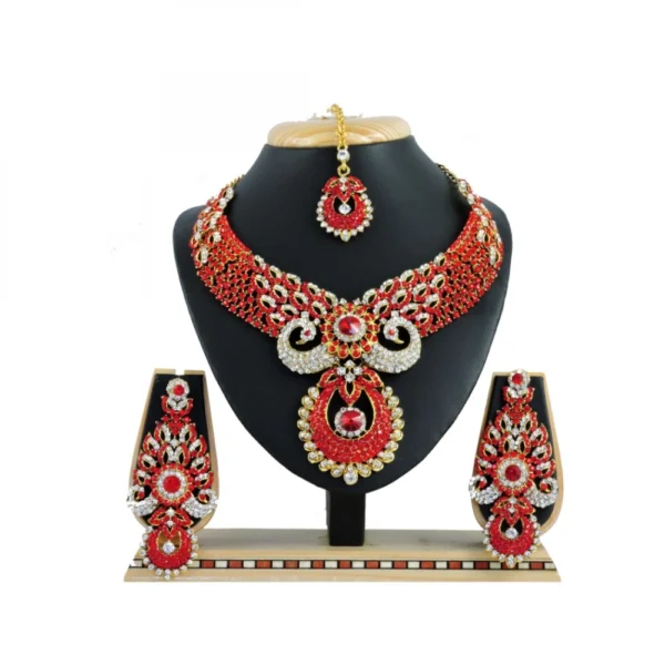 Women's Alloy Necklace set (Red)