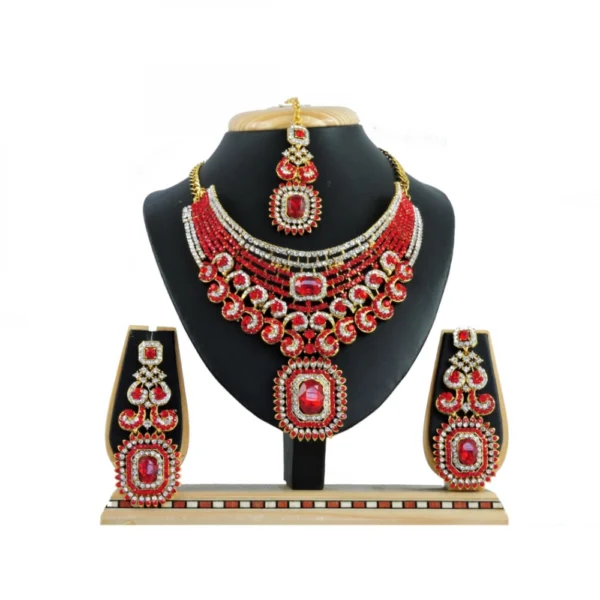 Women's Alloy Necklace set (Red)