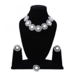 Oxidized Silver Plated Necklace Set For Women