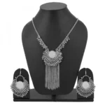 Base Metal And Necklace With Earrings Set For Women