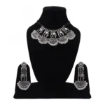 Silver Antique German Oxidized Silver Plated Jewellery Set For Women