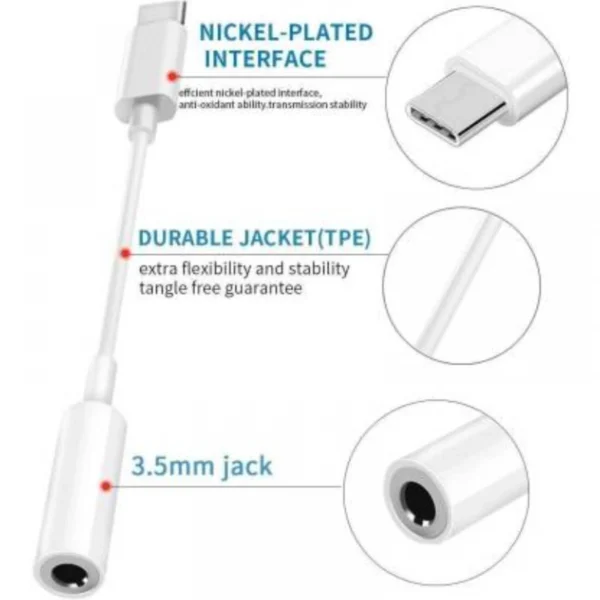 Pack Of_3 Type C Audio Connector (Color: Assorted)