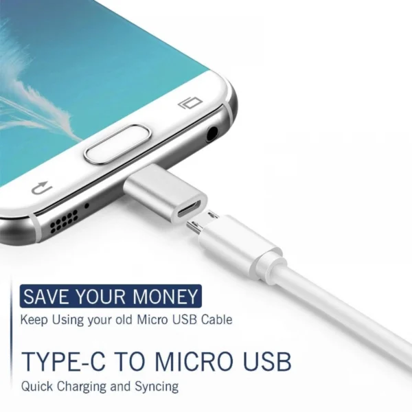 Pack Of_5 Type_C To Micro Usb Adapter With 3.1 _ Support'S Otg And Data Transfer (Color: Assorted)
