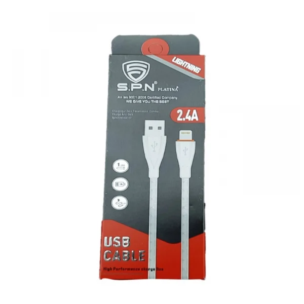 Pack Of_2 Spn Platina 2.4A Usb Cable (Color: Assorted)