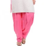 Women's Cotton Solid Patiyala (Color:Baby Pink)
