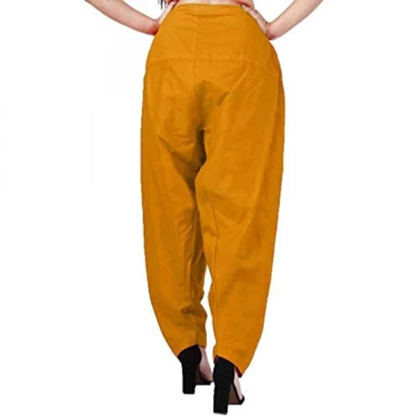 Women's Cotton Solid Patiyala (Color:Musterd)