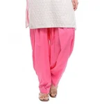 Women's Cotton Solid Patiyala (Color:Baby Pink)