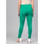 Women's Cotton Leggings (Color:Sea  Green)