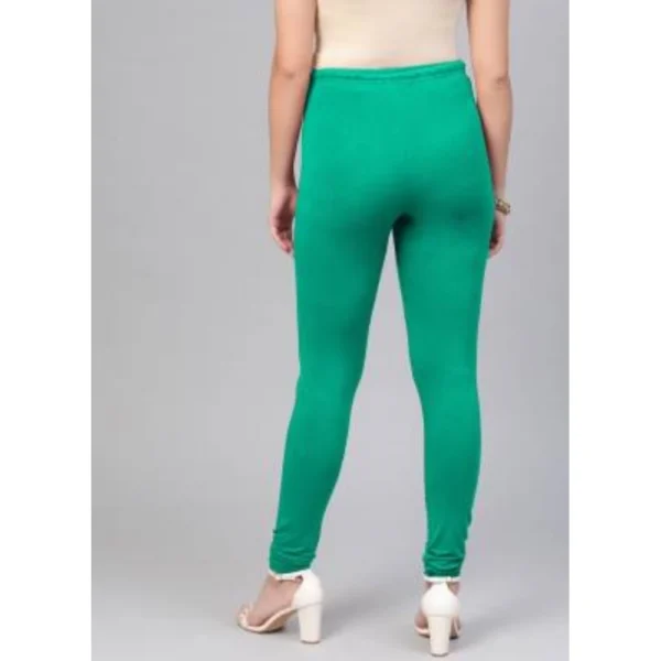 Women's Cotton Leggings (Color:Sea  Green)