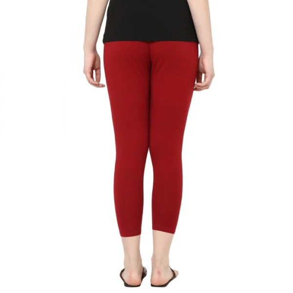 Women's Cotton Leggings (Color:Maroon)