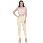 Women's Cotton Leggings (Color:Off White)