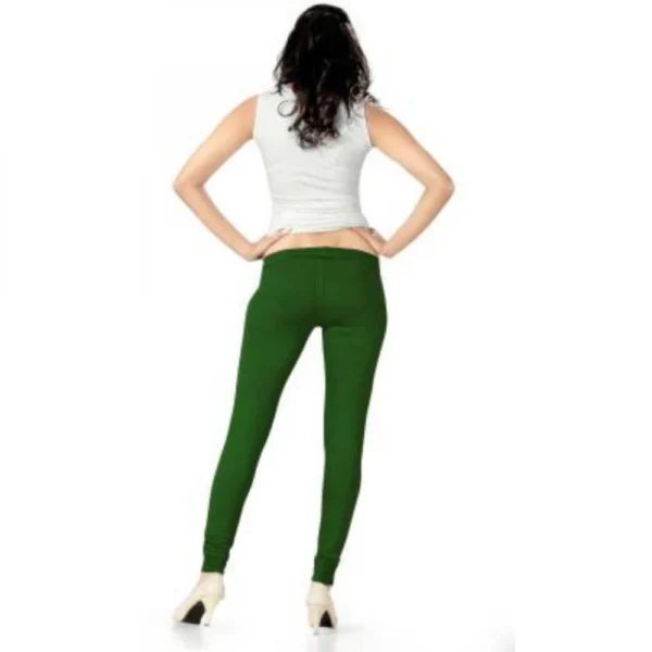 Women's Cotton Leggings (Color:Green)