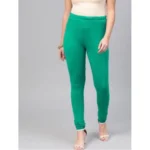 Women's Cotton Leggings (Color:Sea  Green)