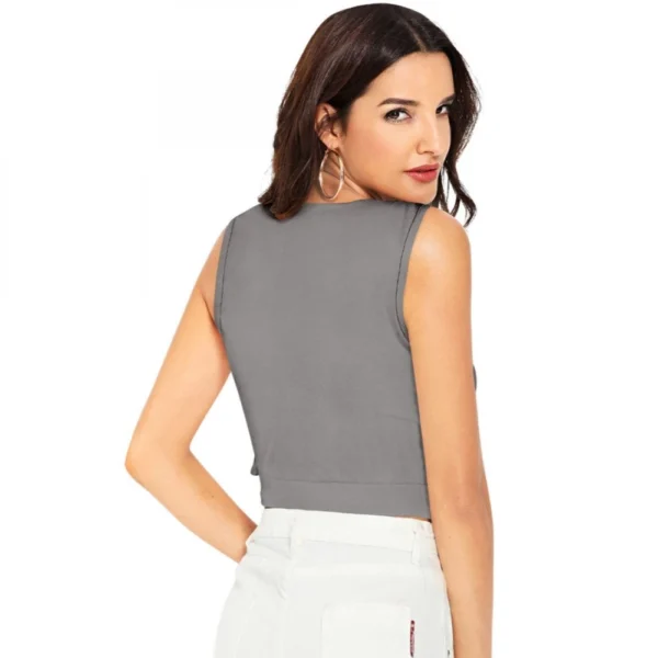 Women's 95% Polyester 5% Spandex Western Wear Tops (Grey)