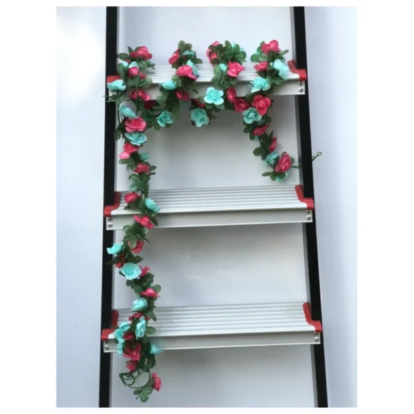 Artificial Rose Vine Flowers Plants Artificial Flower Creeper Hanging Rose For Home Decoration (Color: Multi, Material: Silk Polyester)