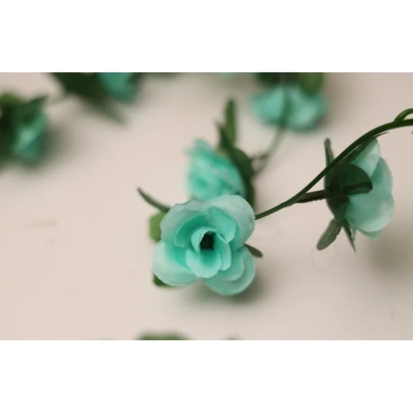 Artificial Flower Creeper Hanging Rose Garland For Home Decoration (Color: Blue, Material: Silk Polyester)