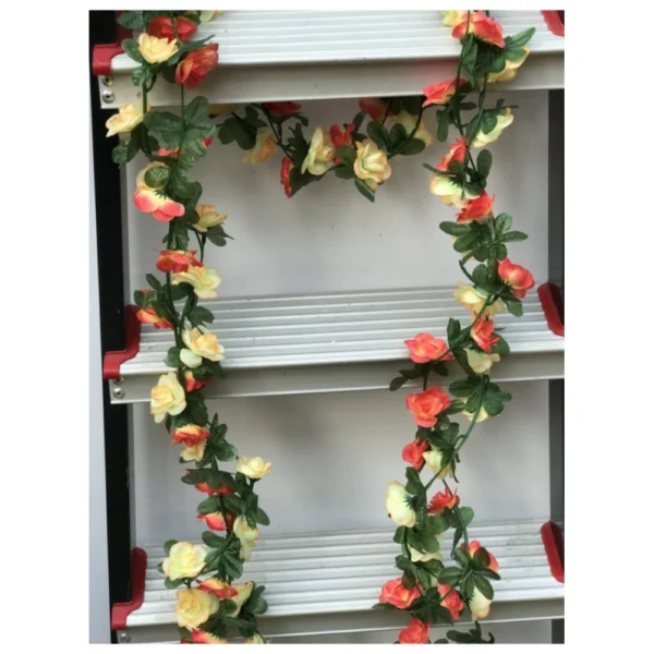 Artificial Rose Vine Flowers Plants Artificial Flower Creeper Hanging Rose For Home Decoration (Color: Multi, Material: Silk Polyester)