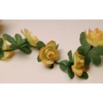 Artificial Flower Creeper Hanging Rose Garland For Home Decoration (Color: Cream, Material: Silk Polyester)