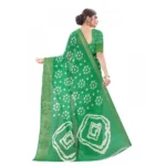 Women's Cotton Silk Saree With Blouse (Light Green, 5-6mtrs)