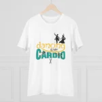 Men's PC Cotton Dancing Is My Cardio Printed T Shirt (Color: White, Thread Count: 180GSM)