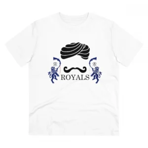 Men's PC Cotton Cricket Design Printed T Shirt (Color: White, Thread Count: 180GSM)