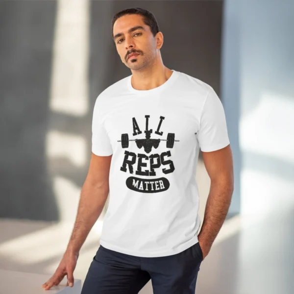 Men's PC Cotton All Reps Matter Printed T Shirt (Color: White, Thread Count: 180GSM)