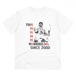 Men's PC Cotton Cricket Design Printed T Shirt (Color: White, Thread Count: 180GSM)