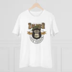 Men's PC Cotton Gorila Desing Printed T Shirt (Color: White, Thread Count: 180GSM)