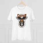 Men's PC Cotton Gorila Desing Printed T Shirt (Color: White, Thread Count: 180GSM)