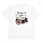Men's PC Cotton Bhaiya Ji Smile Printed T Shirt (Color: White, Thread Count: 180GSM)
