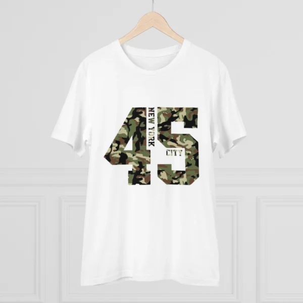 Men's PC Cotton New York City Printed T Shirt (Color: White, Thread Count: 180GSM)