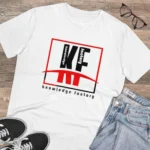 Men's PC Cotton Knowledge Factory Printed T Shirt (Color: White, Thread Count: 180GSM)