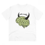 Men's PC Cotton Dirty Minddid Printed T Shirt (Color: White, Thread Count: 180GSM)