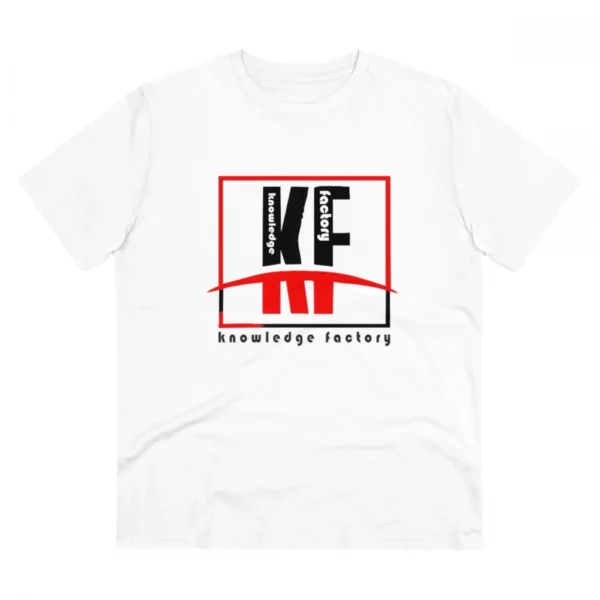 Men's PC Cotton Knowledge Factory Printed T Shirt (Color: White, Thread Count: 180GSM)