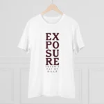 Men's PC Cotton Exposure Printed T Shirt (Color: White, Thread Count: 180GSM)