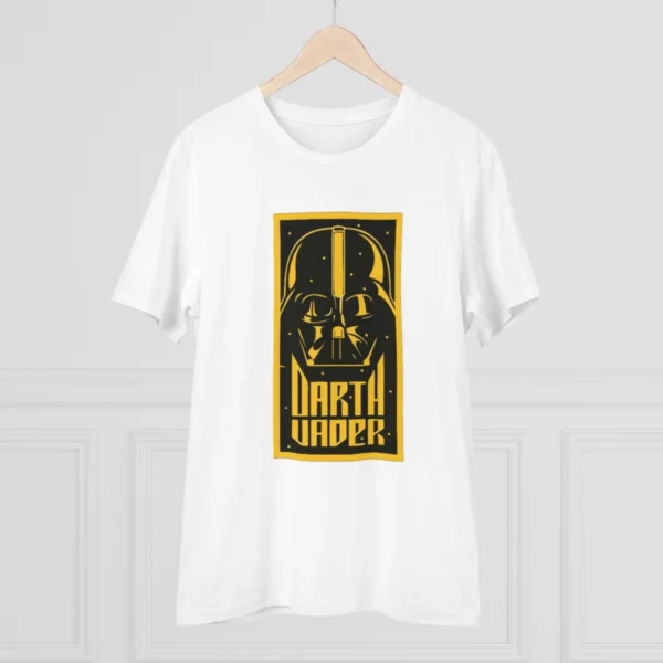 Men's PC Cotton Darth Vader Printed T Shirt (Color: White, Thread Count: 180GSM)