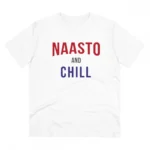 Men's PC Cotton Nasto And Chill Printed T Shirt (Color: White, Thread Count: 180GSM)