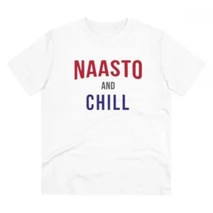 Men's PC Cotton Nasto And Chill Printed T Shirt (Color: White, Thread Count: 180GSM)