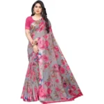 Women's Cotton Silk Saree With Blouse (Multi Color, 5-6mtrs)