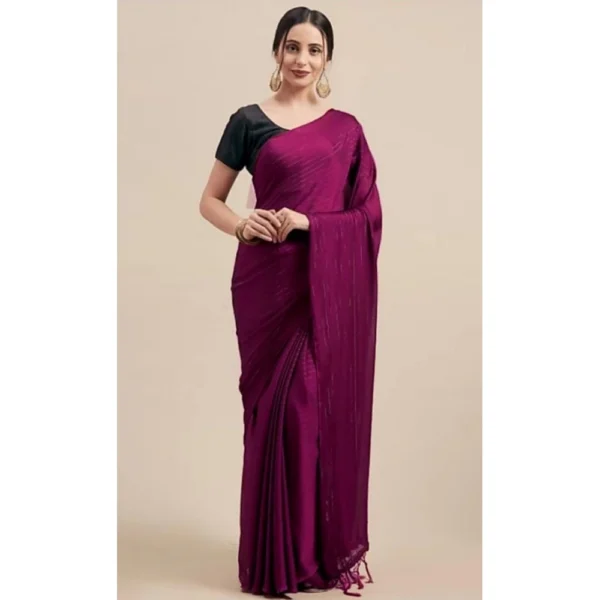 Women's Cotton Silk Saree With Blouse (Ajanta, 5-6mtrs)