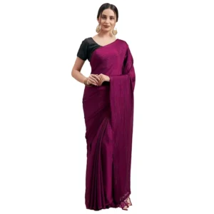 Women's Cotton Silk Saree With Blouse (Ajanta, 5-6mtrs)