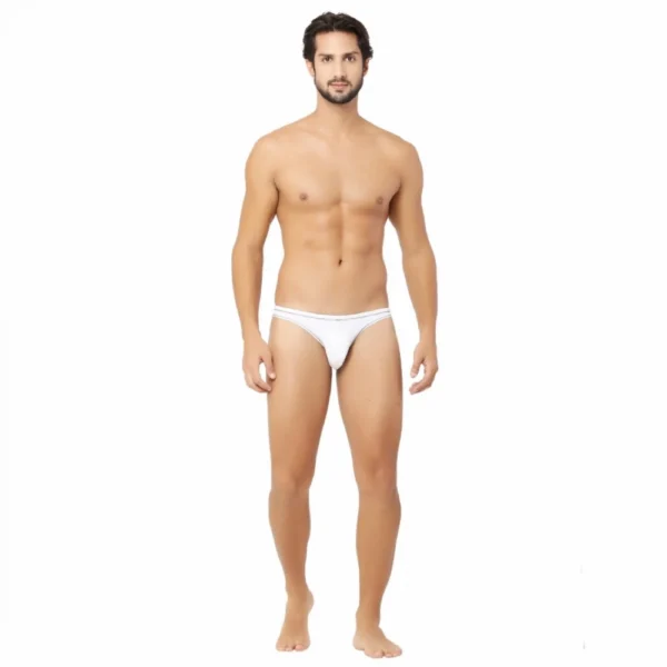 Men's Bamboo Spandex Briefs Underwear (White)